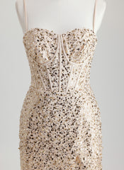 Sheath/Column Sweetheart Short Sequin Homecoming Dress With Sequins