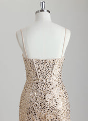 Sheath/Column Sweetheart Short Sequin Homecoming Dress With Sequins