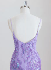 Sheath/Column V-Neck Short Sequin Homecoming Dress With Beading Sequins