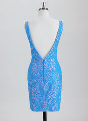 Sheath/Column Short Sequin Homecoming Dress With Sequins