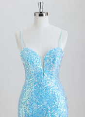 Trumpet/Mermaid Sleeveless Short Sequined Homecoming Dress With Ruffle