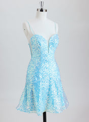 Trumpet/Mermaid Sleeveless Short Sequined Homecoming Dress With Ruffle