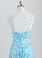 Trumpet/Mermaid Sleeveless Short Sequined Homecoming Dress With Ruffle