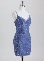 Sheath/Column Short Sequin Homecoming Dress With Sequins
