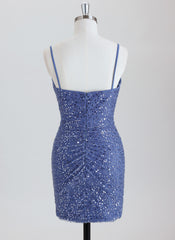 Sheath/Column Short Sequin Homecoming Dress With Sequins