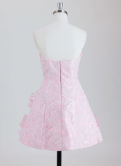 A-line Straight Short Lace Homecoming Dress With Ruffle