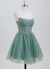 Ball-Gown/Princess Sweetheart Short Tulle Homecoming Dress With Beading Sequins