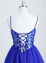 Ball-Gown/Princess V-Neck Short Tulle Homecoming Dress With Rhinestone Beading Sequins