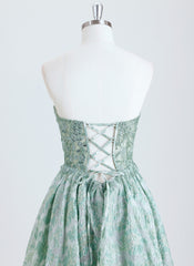 Ball-Gown/Princess Sweetheart Short Jacquard Homecoming Dress With Sequins Appliques Lace