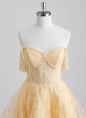 Ball-Gown/Princess Off the Shoulder Short Lace Homecoming Dress