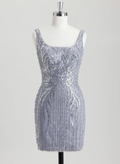 Sheath/Column Short Sequin Homecoming Dress With Sequins