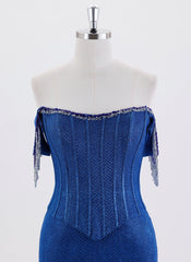 Sheath/Column Short Metallic Homecoming Dress With Beading