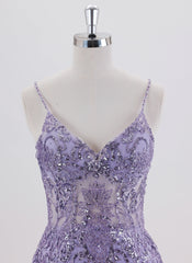 Sheath Spaghetti Straps Short Sequin Homecoming Dress With Sequins