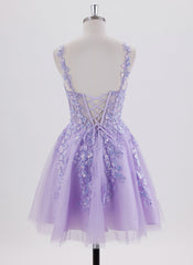 Ball-Gown/Princess Sleeveless Short Tulle Homecoming Dress With Sequins