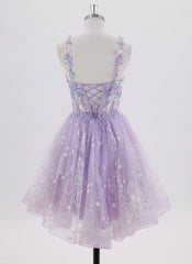 Ball-Gown/Princess Sleeveless Short Tulle Homecoming Dress With Sequins