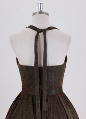 Ball-Gown/Princess Sleeveless Short Metallic Homecoming Dress With Pleated