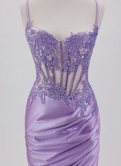 Sheath/Column Sleeveless Short Satin Homecoming Dress With Sequins