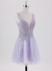 Ball-Gown/Princess Spaghetti Straps Short Tulle Homecoming Dress With Appliques Lace