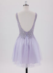 Ball-Gown/Princess Spaghetti Straps Short Tulle Homecoming Dress With Appliques Lace