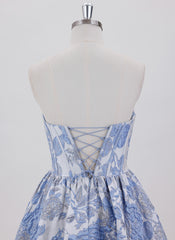 Ball-Gown/Princess Sleeveless Short Jacquard Homecoming Dress