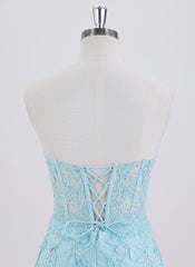 Sheath/Column Sleeveless Short Lace Homecoming Dress With Sequins