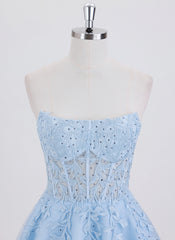 Ball-Gown/Princess Sleeveless Short Tulle Homecoming Dress With Appliques