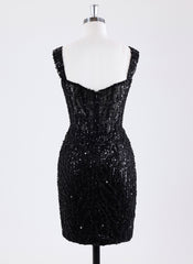 Sheath/Column Short Sequin Homecoming Dress With Sequins