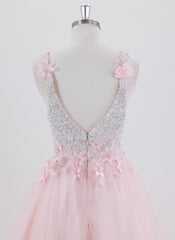 Ball-Gown/Princess Short Homecoming Dress With Sequins 3D Floral