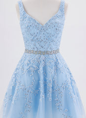 Ball-Gown/Princess Sleeveless Short Tulle Homecoming Dress With Rhinestone