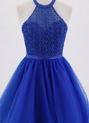 Ball-Gown/Princess Sleeveless Short Tulle Homecoming Dress With Rhinestone