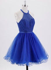 Ball-Gown/Princess Sleeveless Short Tulle Homecoming Dress With Rhinestone