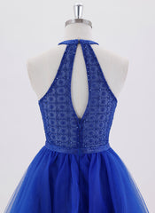 Ball-Gown/Princess Sleeveless Short Tulle Homecoming Dress With Rhinestone