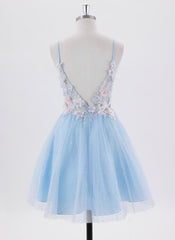 Ball-Gown/Princess Sleeveless Short Tulle Homecoming Dress With Appliques