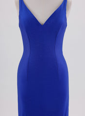 Sheath/Column Sleeveless Short Jersey Homecoming Dress