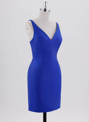 Sheath/Column Sleeveless Short Jersey Homecoming Dress