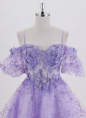 Ball-Gown/Princess Short Tulle Homecoming Dress With Appliques