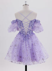 Ball-Gown/Princess Short Tulle Homecoming Dress With Appliques