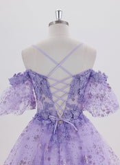 Ball-Gown/Princess Short Tulle Homecoming Dress With Appliques