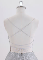 A-line Spaghetti Straps Short Lace Homecoming Dress