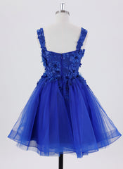 Ball-Gown/Princess Short Homecoming Dress With 3D Floral