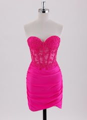 Sheath/Column Sleeveless Short Jersey Homecoming Dress With Appliques Lace