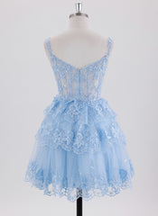 Ball-Gown/Princess Short Homecoming Dress With Lace