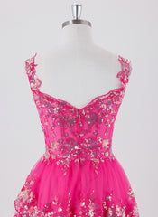 Ball-Gown/Princess Short Tulle Homecoming Dress With Sequins