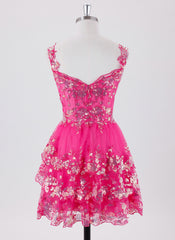 Ball-Gown/Princess Short Tulle Homecoming Dress With Sequins