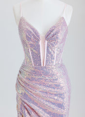 Sheath Short Sequin Homecoming Dress With Sequins