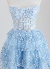 Ball-Gown/Princess Short Lace Homecoming Dress With Sequins