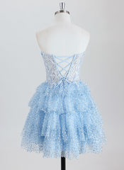 Ball-Gown/Princess Short Lace Homecoming Dress With Sequins