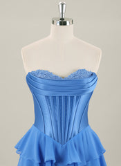 Ball-Gown/Princess Sleeveless Short Chiffon Homecoming Dress With Pleated