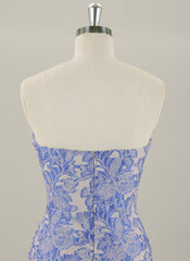 Sheath/Column Sleeveless Short Jacquard Homecoming Dress