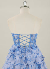 Ball-Gown/Princess Sleeveless Short Organza Homecoming Dress With Ruffle